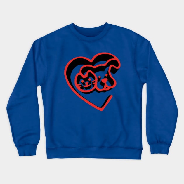 Cute cat and dog Crewneck Sweatshirt by we4you